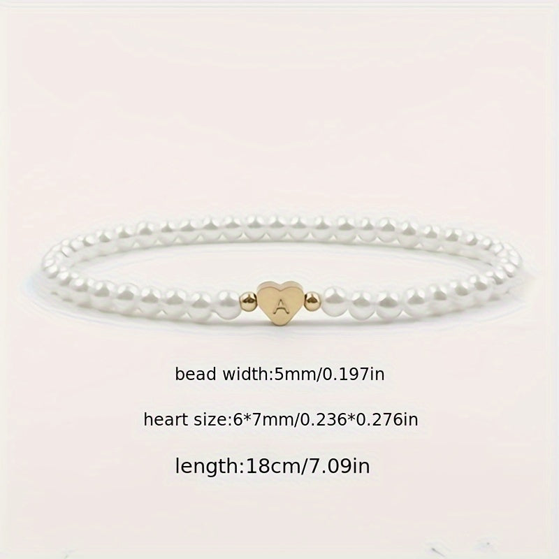 Schickes A-Z Herz Initialen Armband