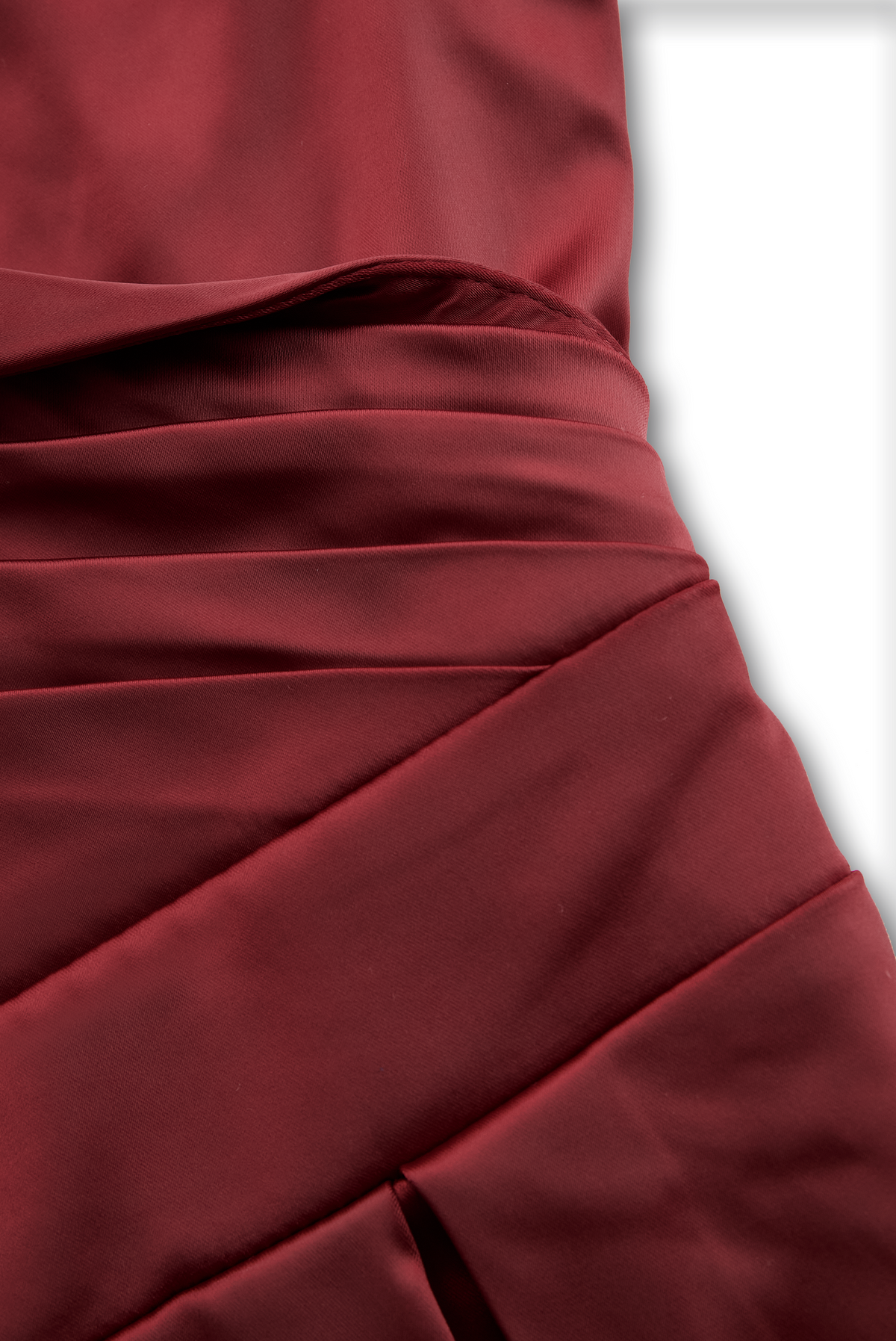 Glänzendes Satin Midikleid Damen mit Wasserfallkragen