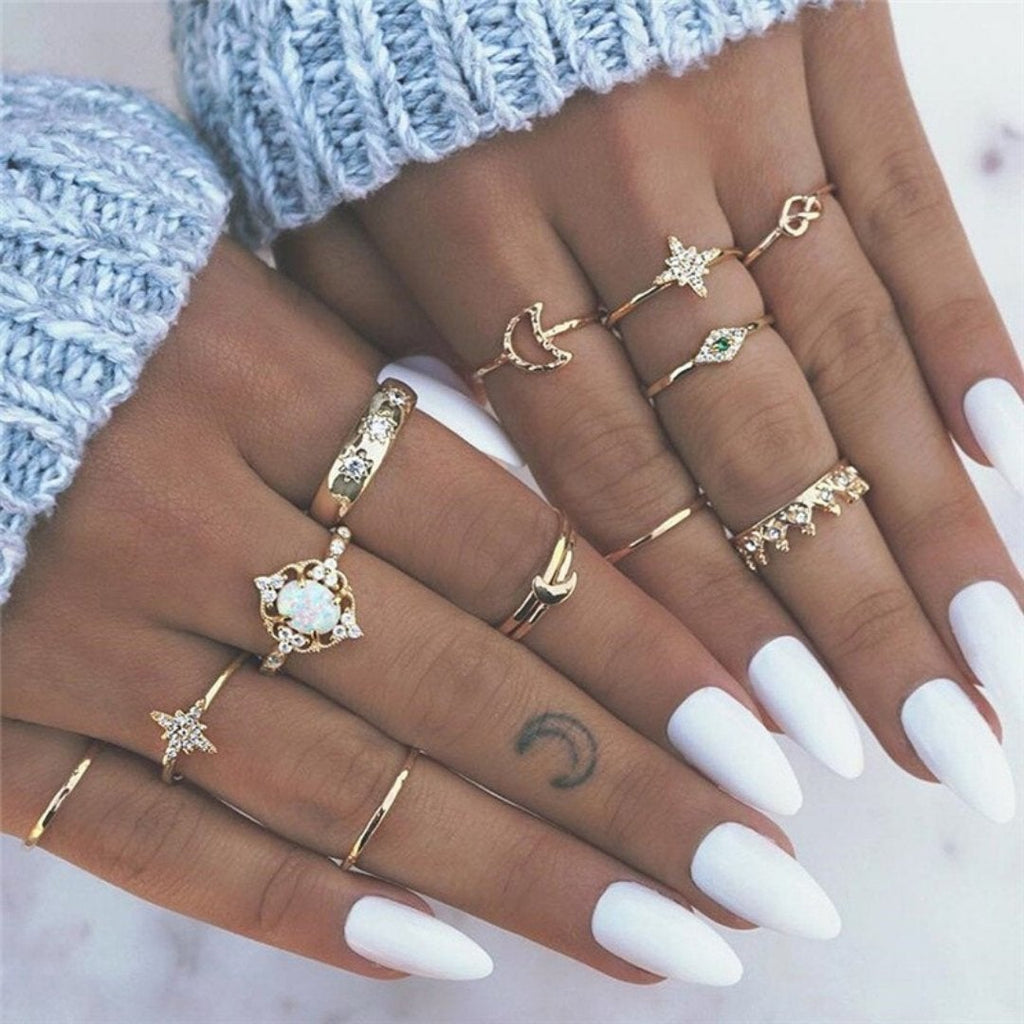 Einzigartiges Ring Set: 8 bis 12 Stück