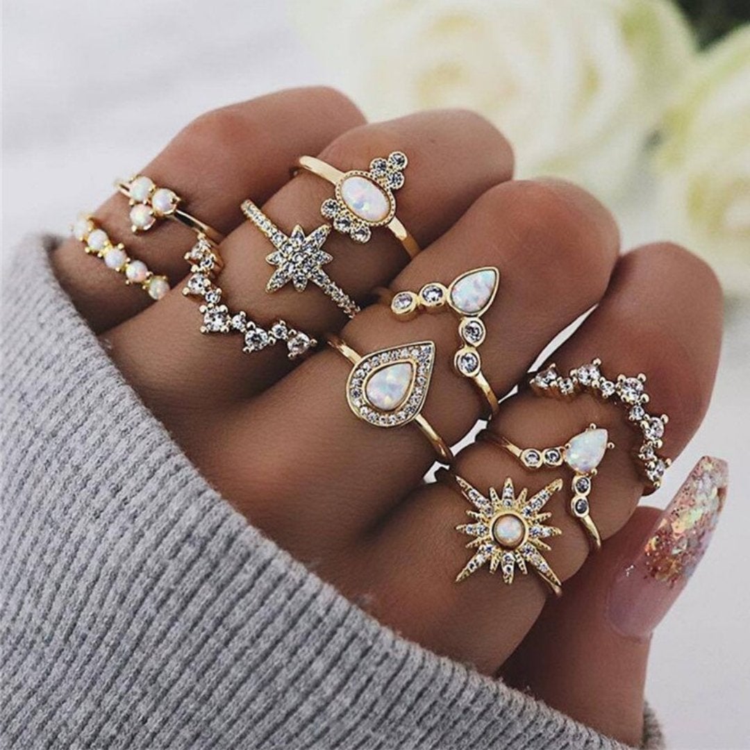 Einzigartiges Ring Set: 8 bis 12 Stück