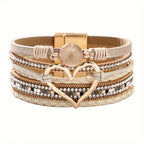 Bohème Mehrlagiges Lederarmband