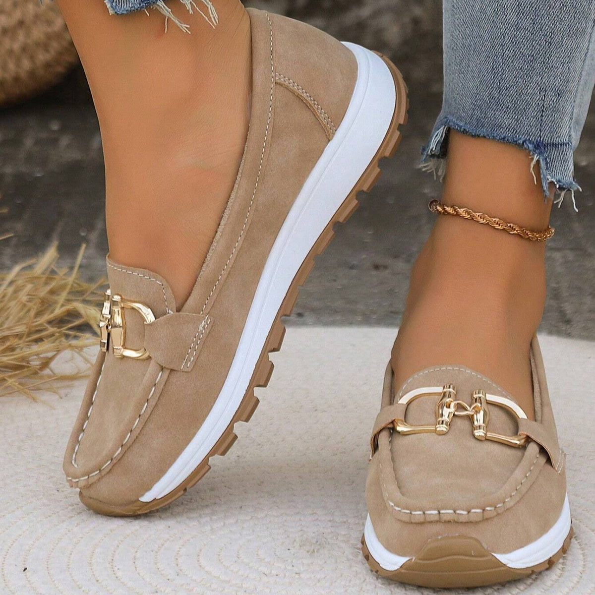 Lina | Slipper Damen mit Schnalle und Fußbett