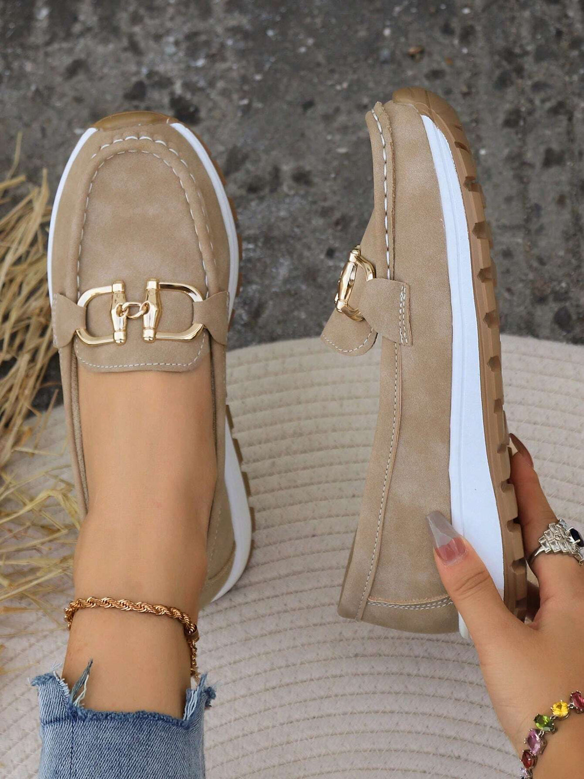 Lina | Slipper Damen mit Schnalle und Fußbett