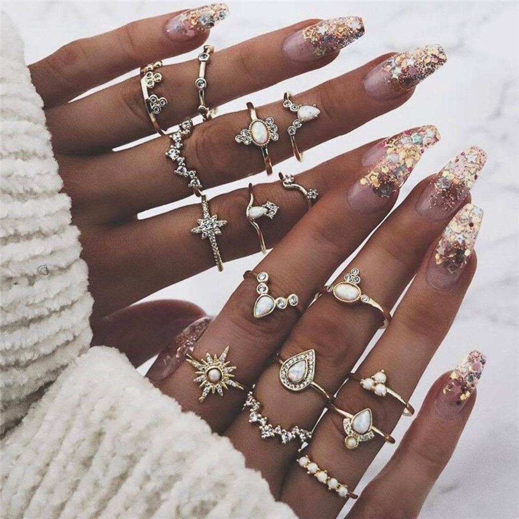 Einzigartiges Ring Set: 8 bis 12 Stück