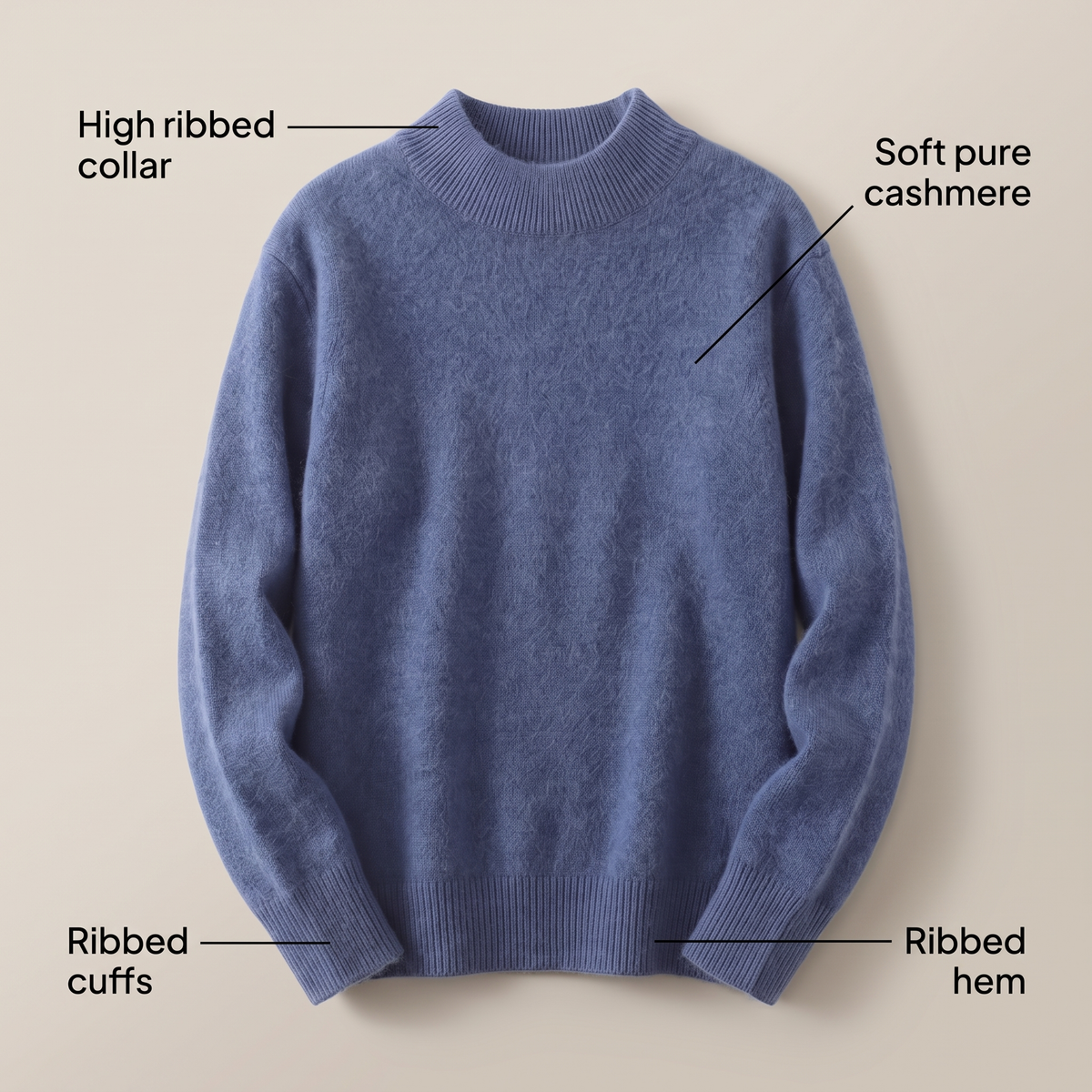 Weicher Pullover Damen mit Stehkragen