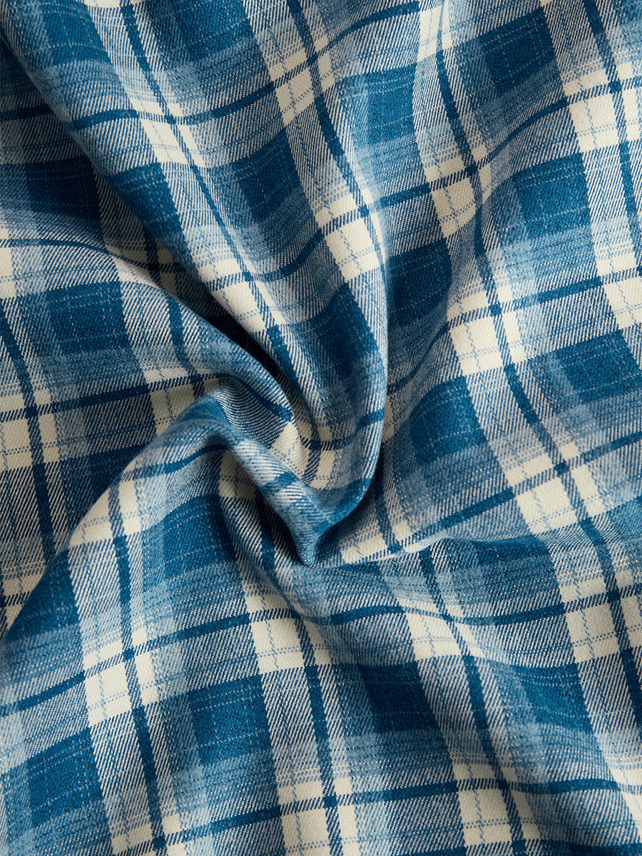 Herbst Maxikleid Damen mit Karomuster