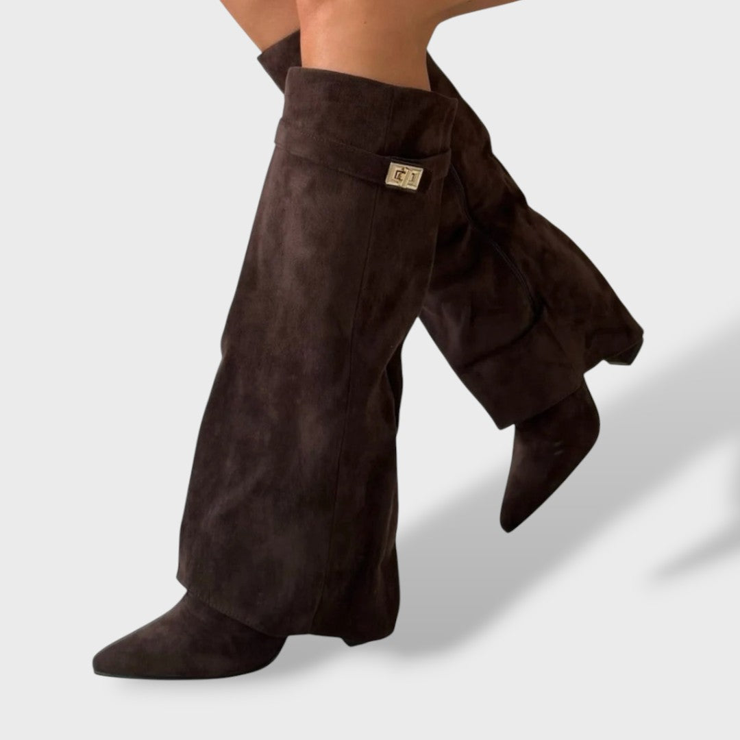 Damen Wildlederstiefel Klassisch