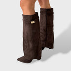 Damen Wildlederstiefel Klassisch