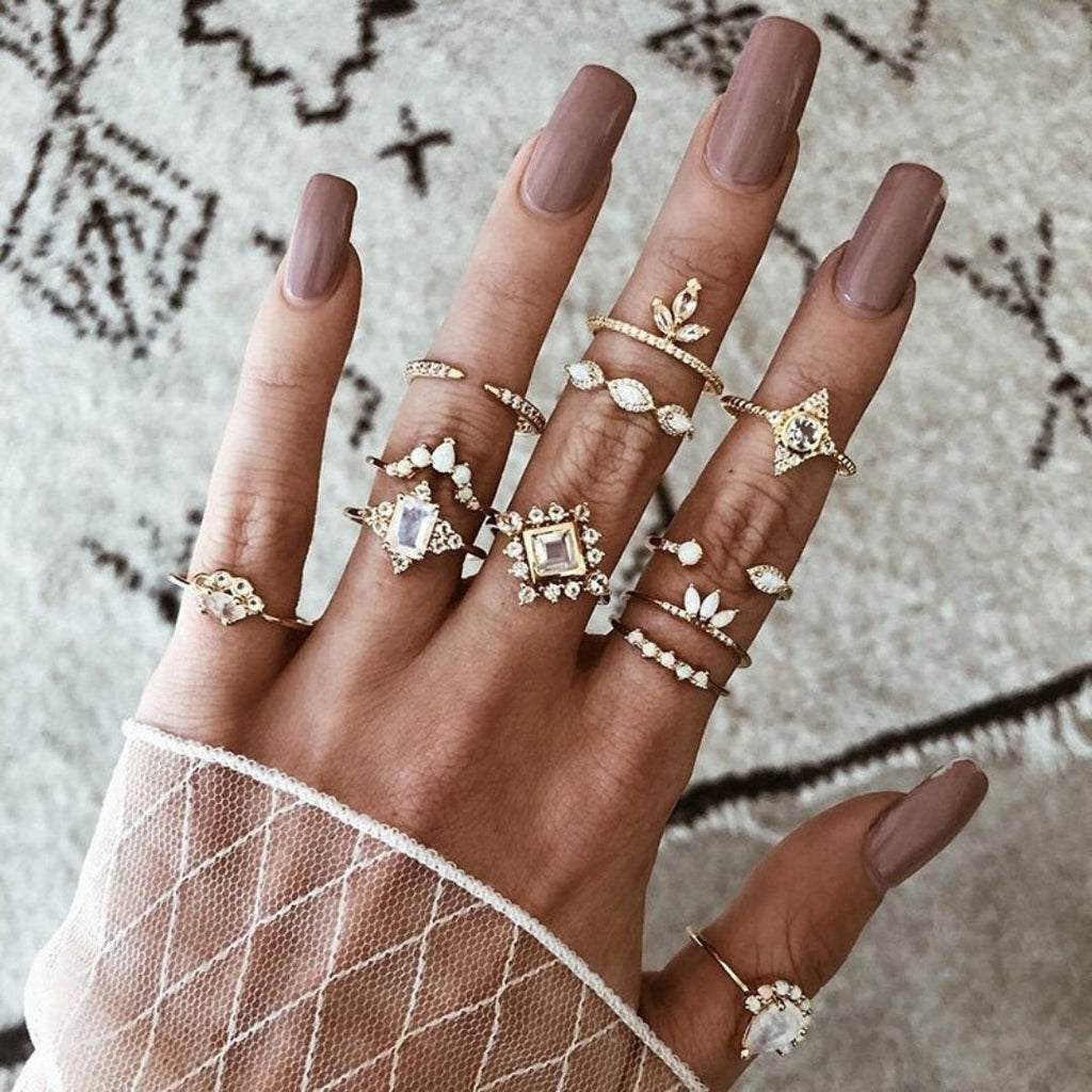 Einzigartiges Ring Set: 8 bis 12 Stück