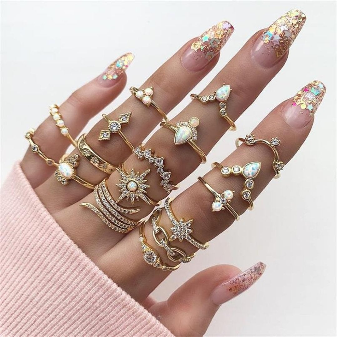 Einzigartiges Ring Set: 8 bis 12 Stück