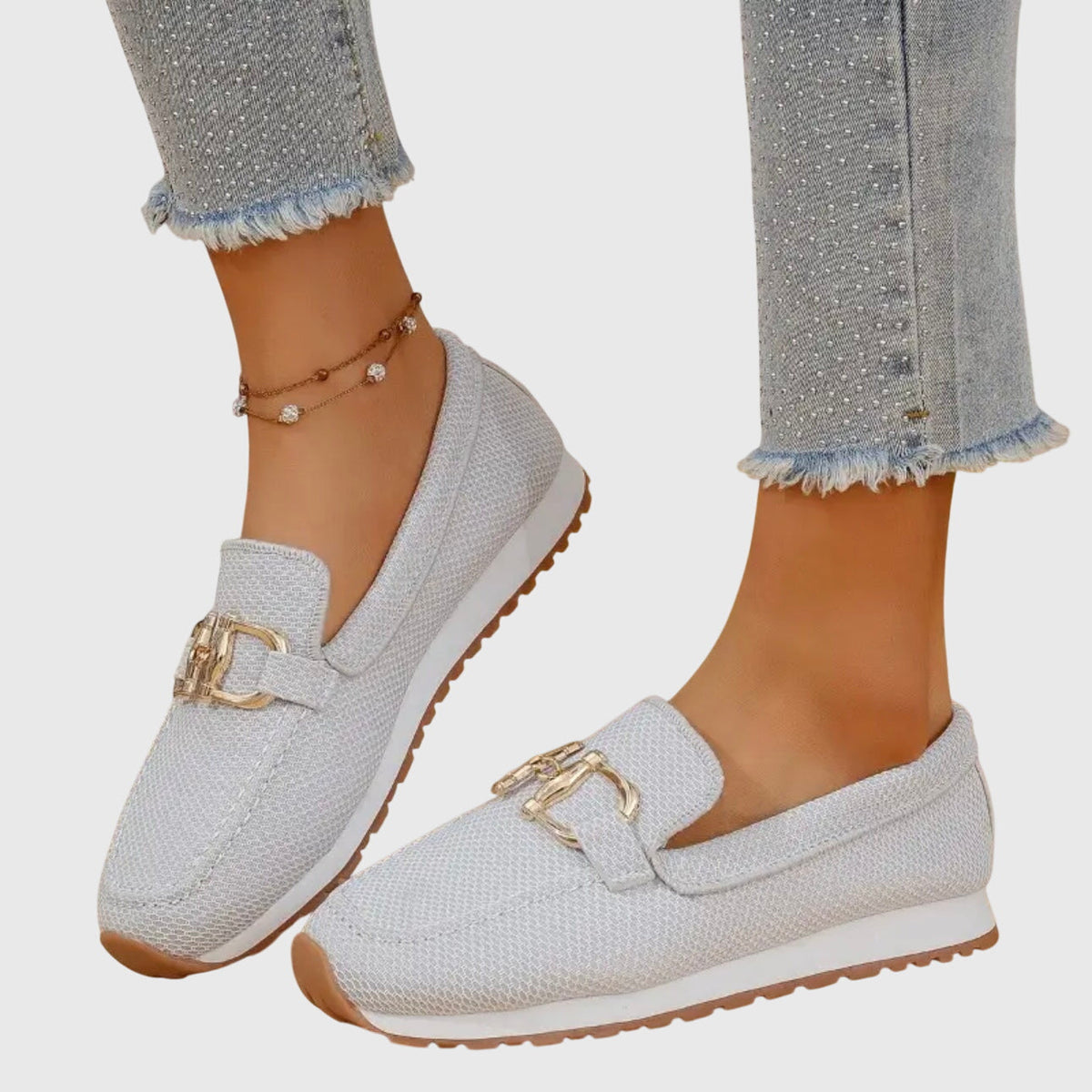 Lilly | Orthopädische Slipper mit Golddetail