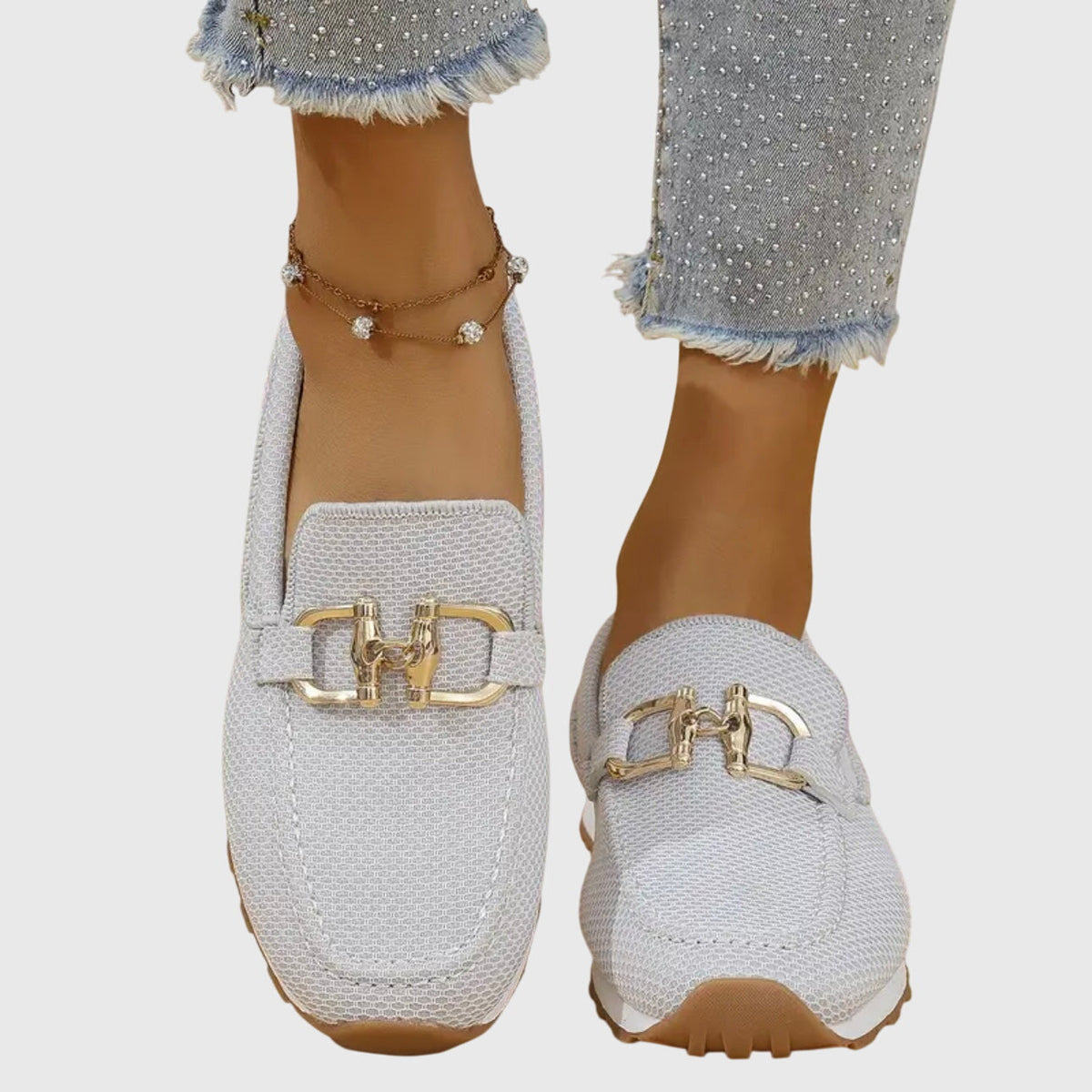 Lilly | Orthopädische Slipper mit Golddetail