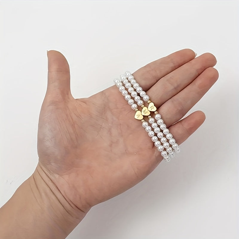 Schickes A-Z Herz Initialen Armband