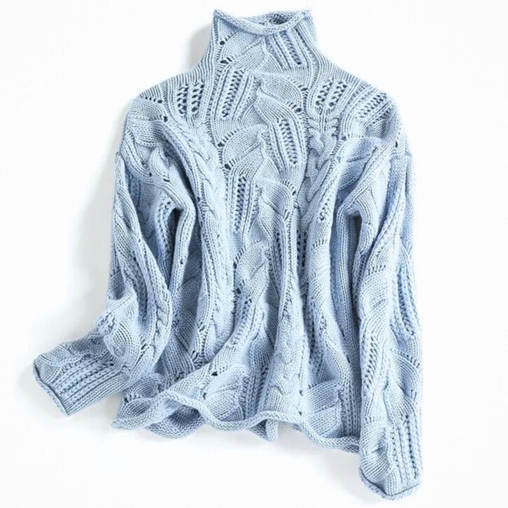 Damen Pullover aus Kaschmir mit Zopfmuster