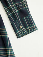 Herbst Maxikleid Damen mit Karomuster