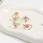 Legierter Strass Perlen Ring Set