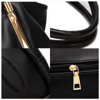 Handtasche Damen mit 2 großen Fächern aus Veganleder