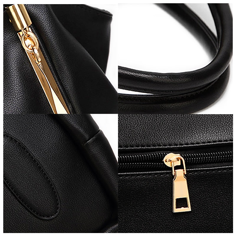 Handtasche Damen mit 2 großen Fächern aus Veganleder