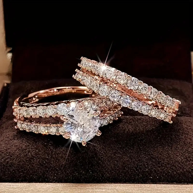 Elegantes Eternal Radiance Ring Set