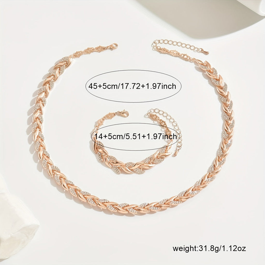 Elegantes Glas Strass Fischschwanz Set