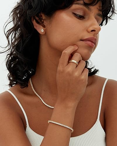 Vergoldetes Moissanite Tennisarmband