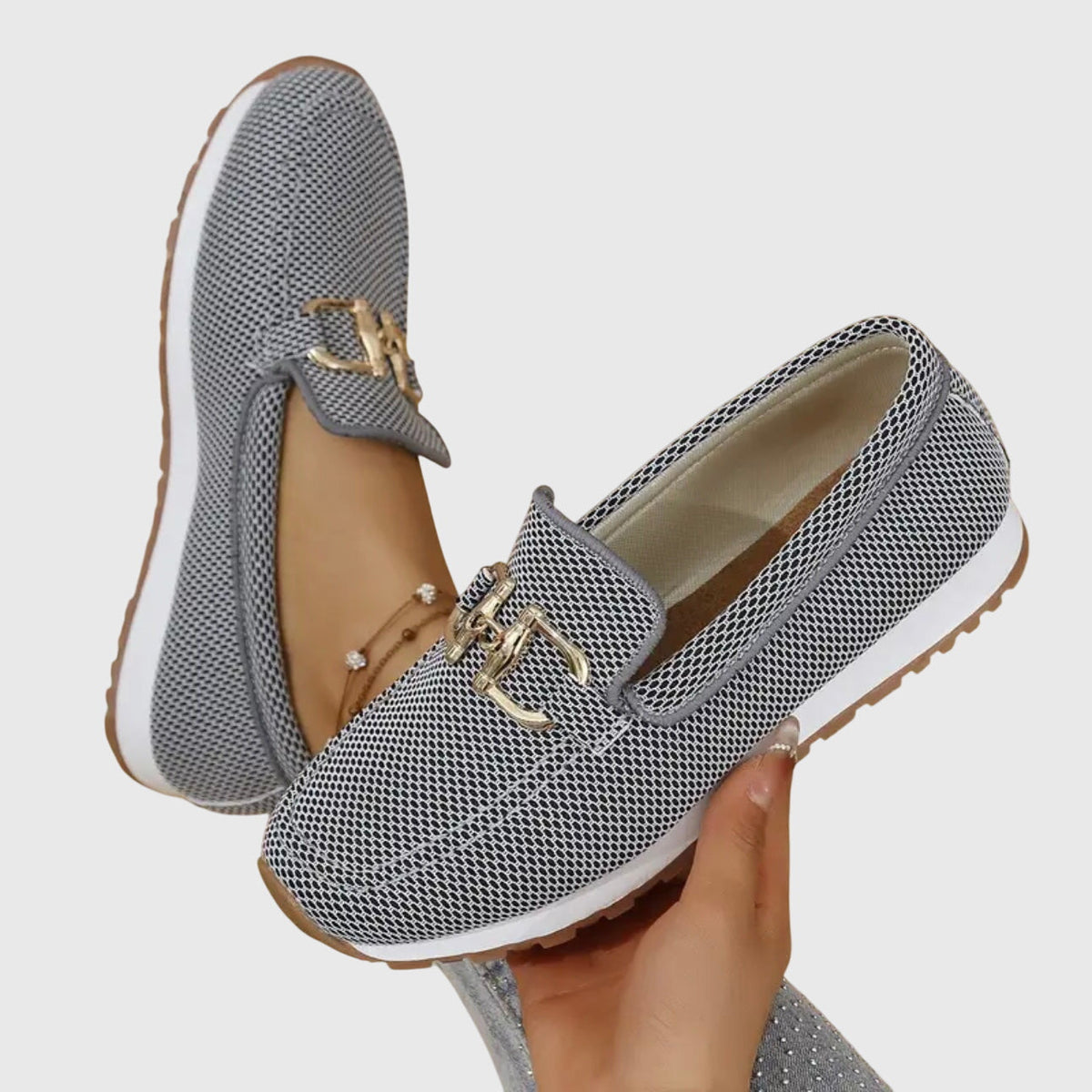 Lilly | Orthopädische Slipper mit Golddetail