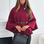 Damen Cape mit Gürtel