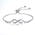 Schickes Roségold Unendlichkei Armband Verstellbar