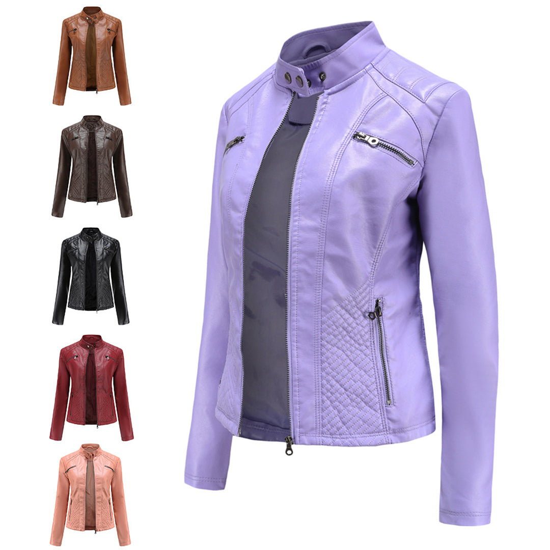 Selma | Damen Lederjacke mit Asymmetrischem Reißverschluss