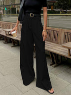 Weite Hose Damen mit hohem Bund