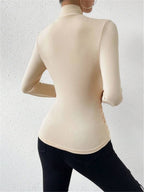 Weiches Langarmshirt Damen mit Wickelkragen