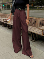 Weite Hose Damen mit hohem Bund