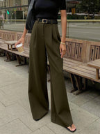 Weite Hose Damen mit hohem Bund