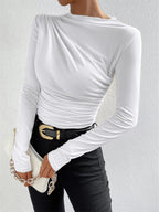 Weiches Langarmshirt Damen mit Stehkragen