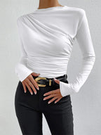Weiches Langarmshirt Damen mit Stehkragen