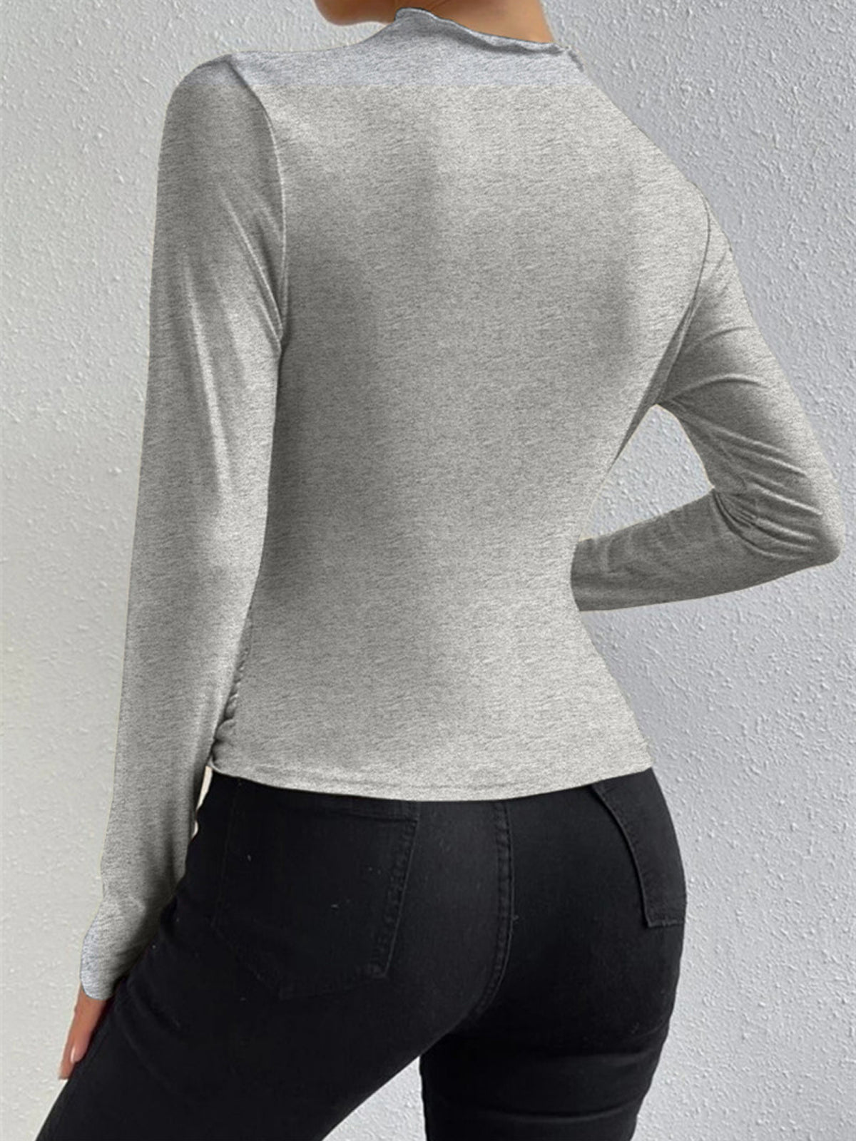 Weiches Langarmshirt Damen mit Stehkragen
