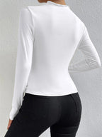 Weiches Langarmshirt Damen mit Stehkragen