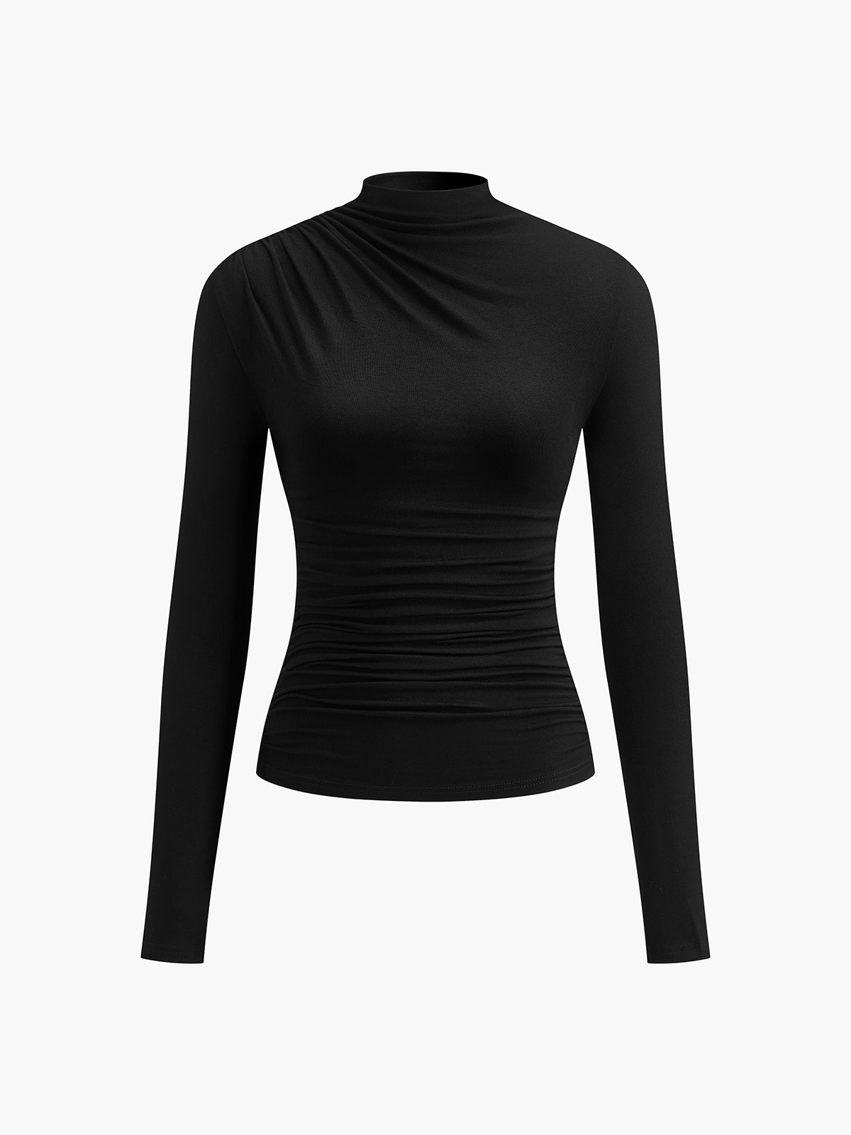 Weiches Langarmshirt Damen mit Stehkragen