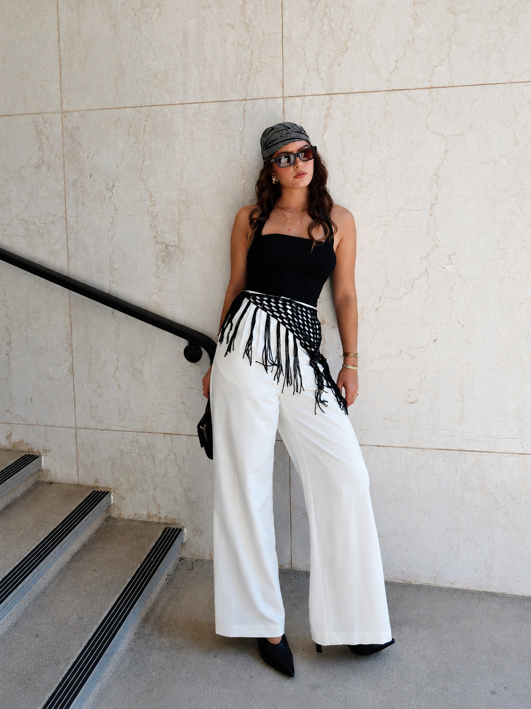 Weite Hose Damen mit hohem Bund