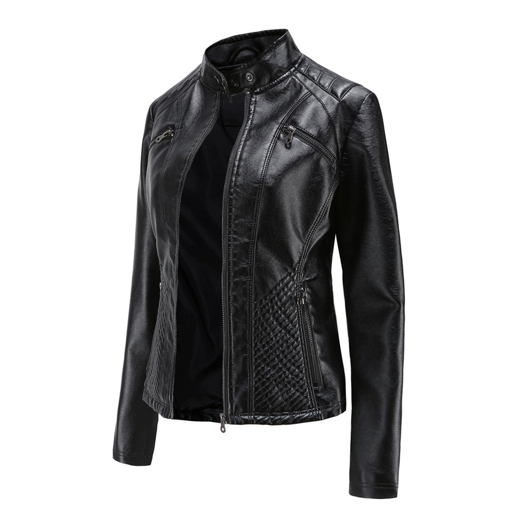 Selma | Damen Lederjacke mit Asymmetrischem Reißverschluss
