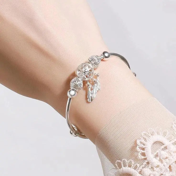 Silbernes Traumfänger Armreif Armband