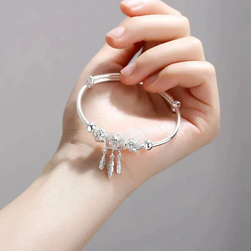 Silbernes Traumfänger Armreif Armband