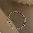 Silberarmband mit Herz und Individuell Anpassbarer Passform