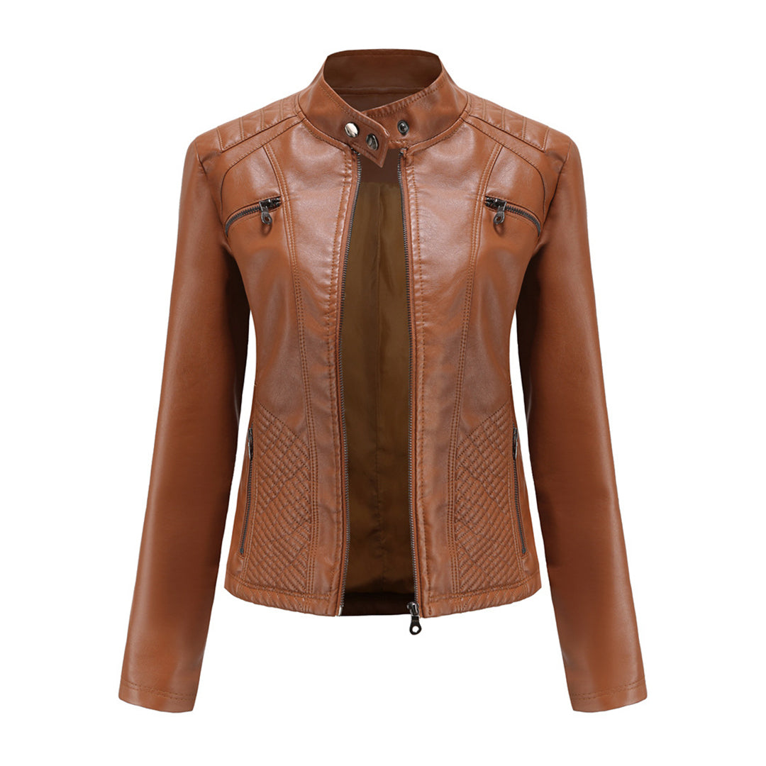 Selma | Damen Lederjacke mit Asymmetrischem Reißverschluss