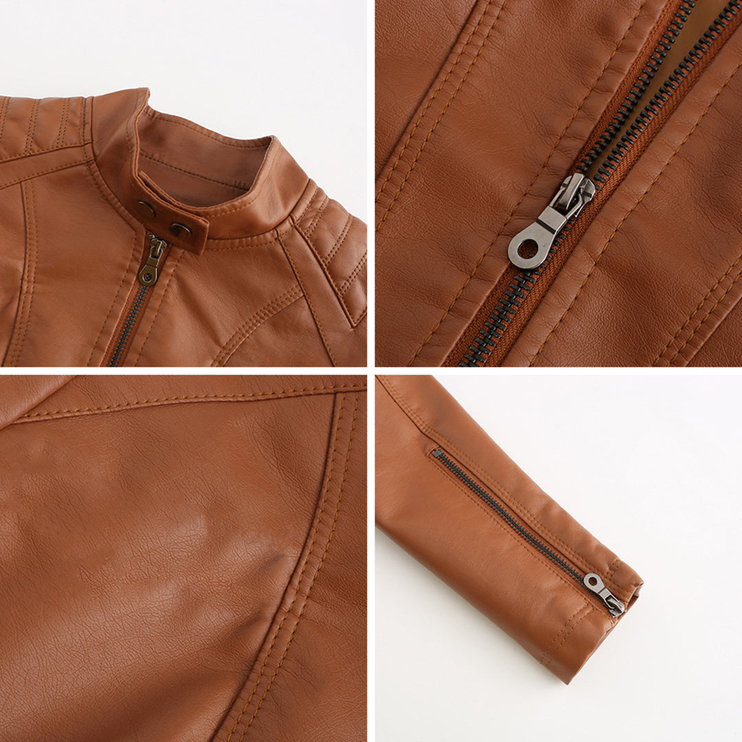 Selma | Damen Lederjacke mit Asymmetrischem Reißverschluss