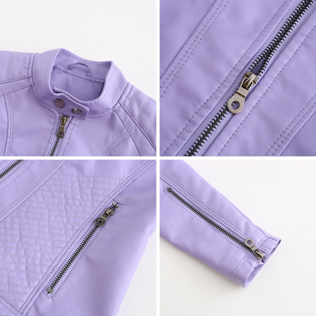 Selma | Damen Lederjacke mit Asymmetrischem Reißverschluss