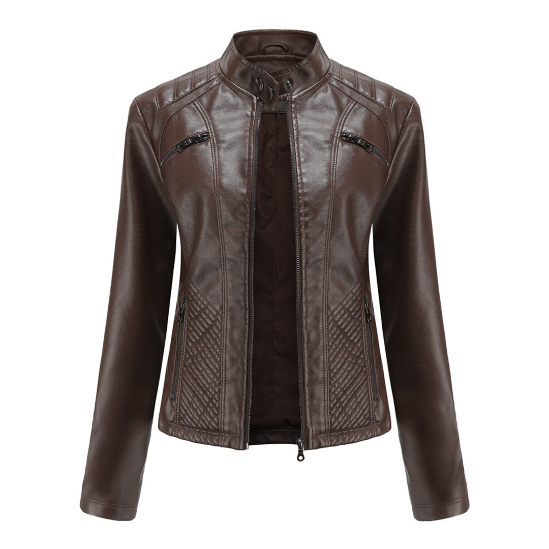 Selma | Damen Lederjacke mit Asymmetrischem Reißverschluss