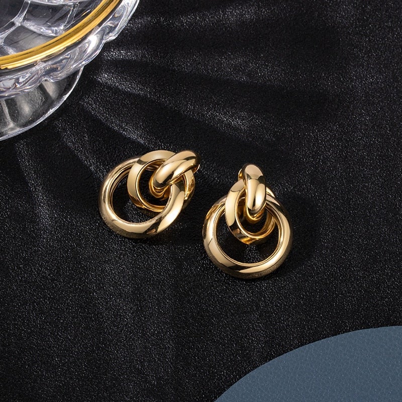 Elegante Gold Creolen