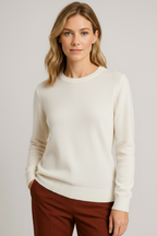 Sophia | Damen Kaschmir Pullover mit Rundhalsausschnitt