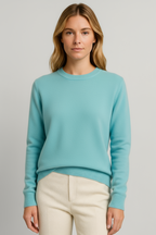 Sophia | Damen Kaschmir Pullover mit Rundhalsausschnitt